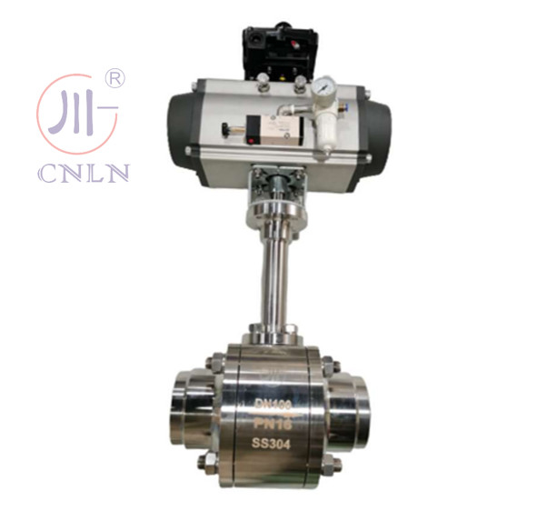 Paslanmaz Çelik CDQ661F LNG/LOX/LN2/LAR/LCO2 için Kriyojenik Pnömatik Top Valfı -196`~+80 °C