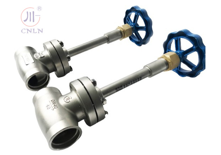 LNG/LOX/LN2/LAR/LCO2 tankları için DN40 Uzun Köklü Kriyojenik Küre Valf SS304/SS316
