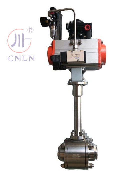 DN50 Stainless Steel Cryogenic Pneumatic Ball Valve For Cryogenic Pumps for LNG/LOX/LN2/LAR/LCO2 (LNG/LOX/LN2/LAR/LCO2 için kriyojenik pompalar için DN50 paslanmaz çelik kriyojenik pnevmatik top valfi)