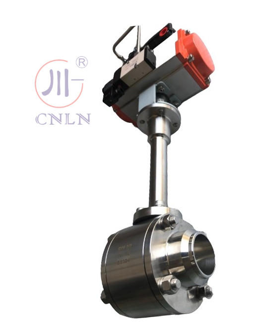 DN50 Stainless Steel Cryogenic Pneumatic Ball Valve For Cryogenic Pumps for LNG/LOX/LN2/LAR/LCO2 (LNG/LOX/LN2/LAR/LCO2 için kriyojenik pompalar için DN50 paslanmaz çelik kriyojenik pnevmatik top valfi)