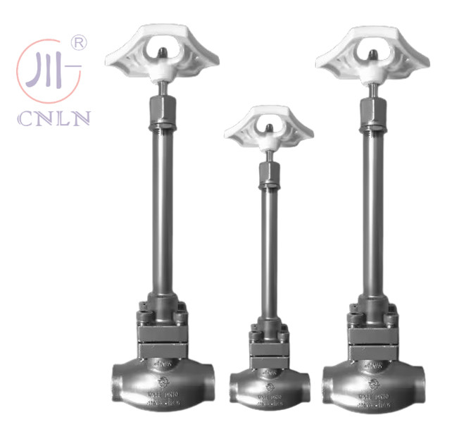 SS304/316 LNG/LOX/LN2 için D ((DN10-100mm) türü kriyojenik küre valfi