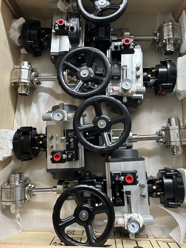 DN50 Stainless Steel Cryogenic Pneumatic Ball Valve For Cryogenic Pumps for LNG/LOX/LN2/LAR/LCO2 (LNG/LOX/LN2/LAR/LCO2 için kriyojenik pompalar için DN50 paslanmaz çelik kriyojenik pnevmatik top valfi)
