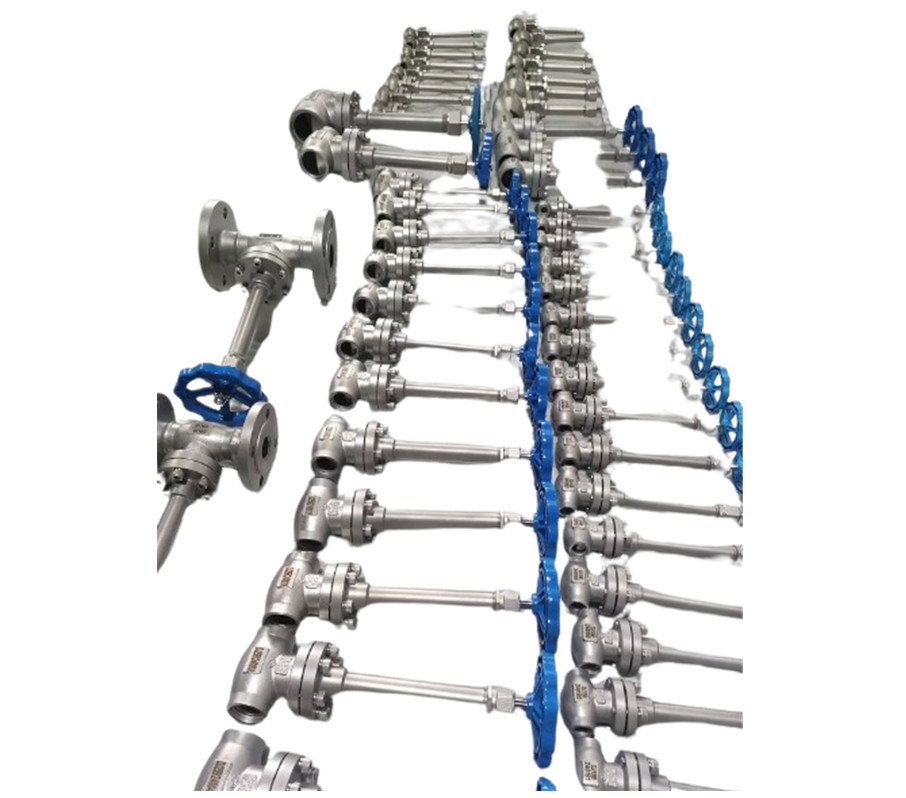 PN40 Flange Cryogenic Globe Valve Stop Valve -196~+80 °C LNG vb. Sıvı gazlar için