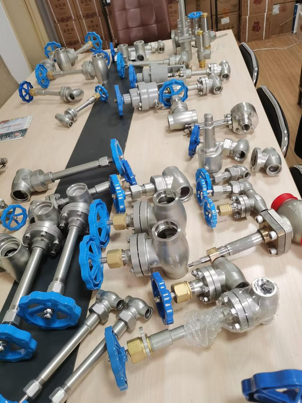 LNG LOX LIN LAR LCO2 sıvı gaz tankı için kriyojenik kontrol valfi