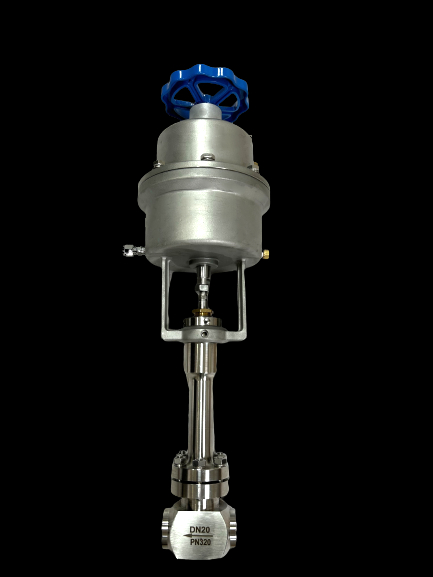 LNG/LOX/LIN Uygulamaları için 5.0Mpa Acil Kapatma Amaçlı PTFE Contalı ve CF8/CF3 Gövdeli Kriyojenik Pnömatik Küresel Vana